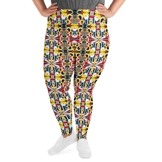 DMV 0246 Chic Boho All-Over Print Plus Size Leggings