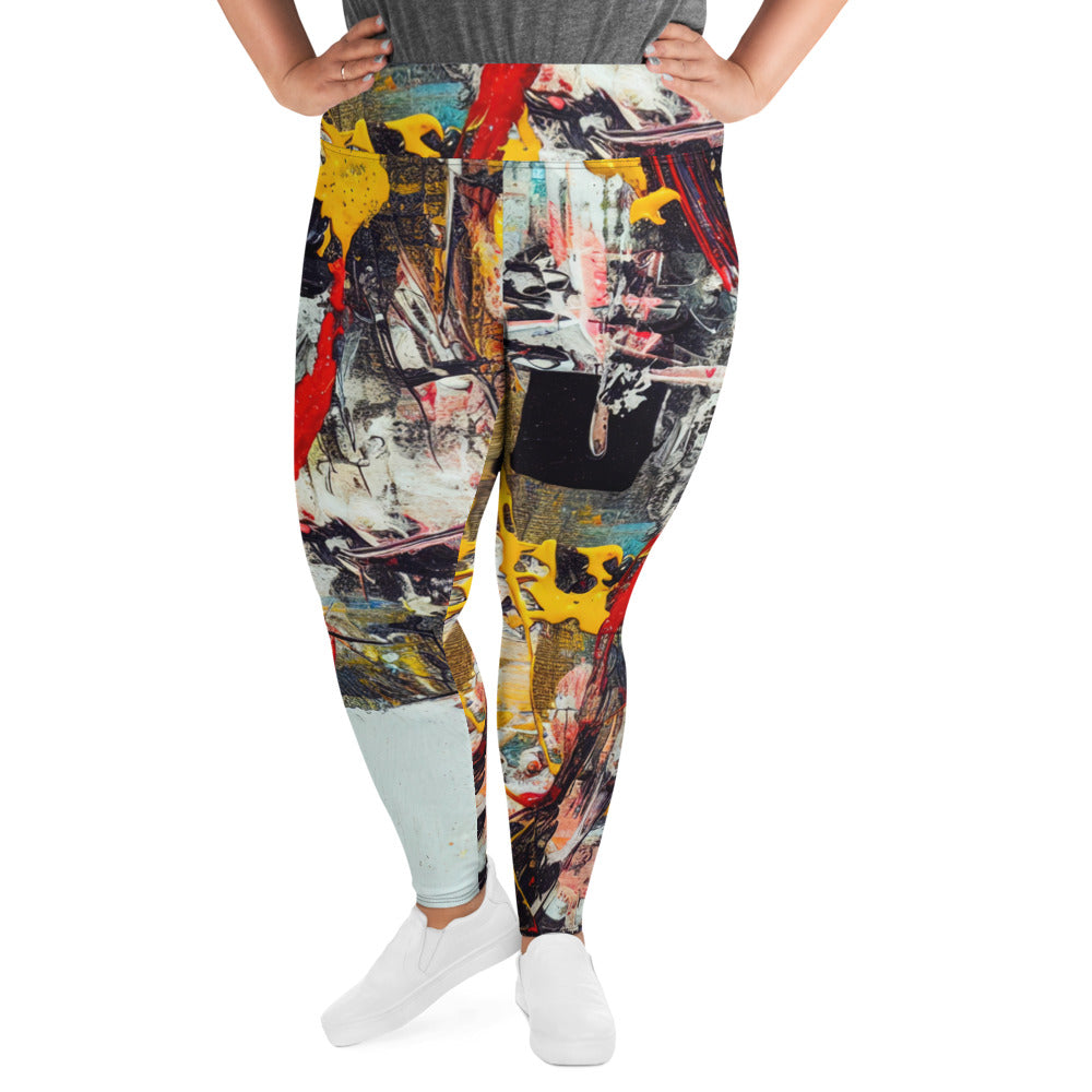 DMV 0272 Avant Garde All-Over Print Plus Size Leggings