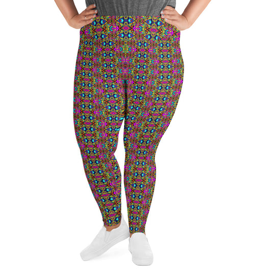 DMV 0270 Psy Artsy All-Over Print Plus Size Leggings