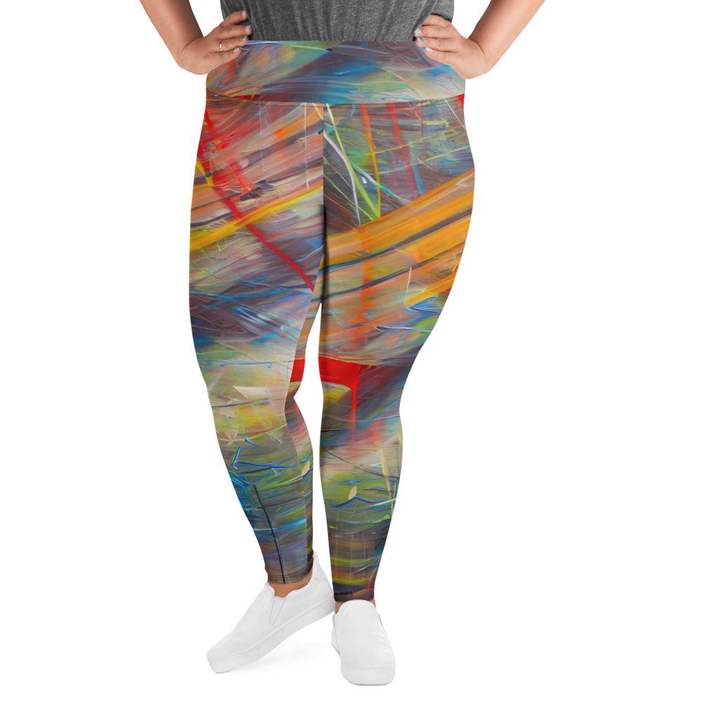 DMV 0248 Avant Garde All-Over Print Plus Size Leggings