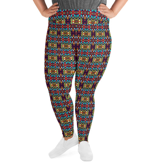 DMV 0091 Psy Artsy All-Over Print Plus Size Leggings