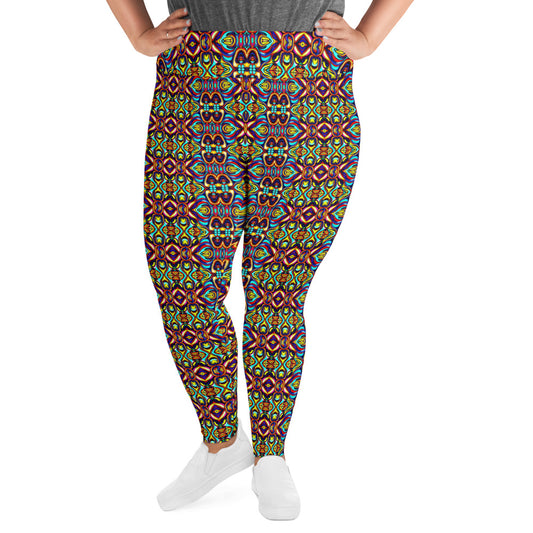 DMV 0118 Psy Artsy All-Over Print Plus Size Leggings