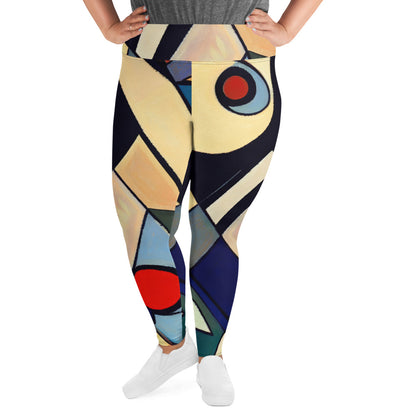 DMV 0234 Abstract Art All-Over Print Plus Size Leggings