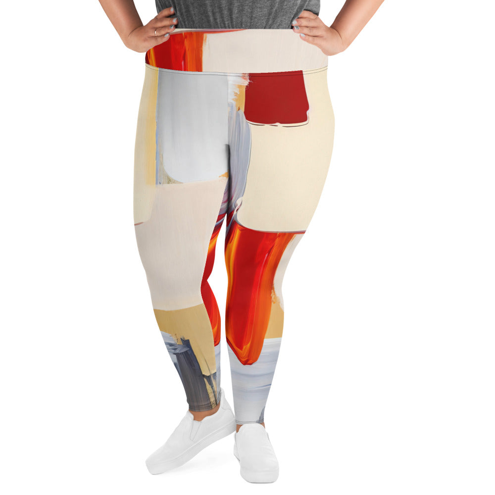 DMV 0128 Avant Garde All-Over Print Plus Size Leggings