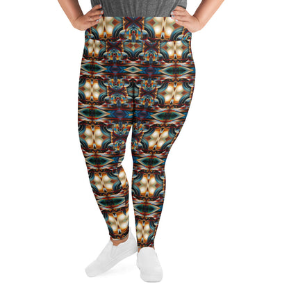 DMV 0127 Conceptual Artsy All-Over Print Plus Size Leggings