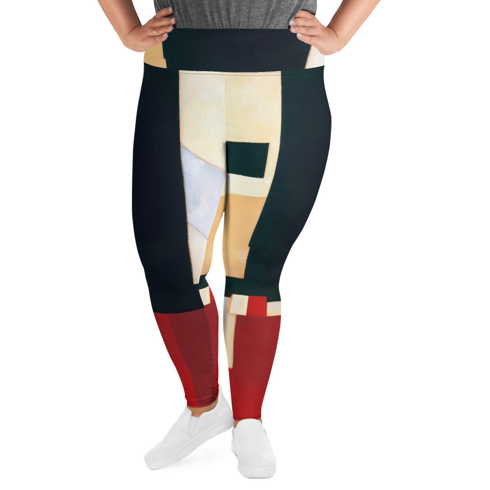 DMV 0223 Abstract Art All-Over Print Plus Size Leggings