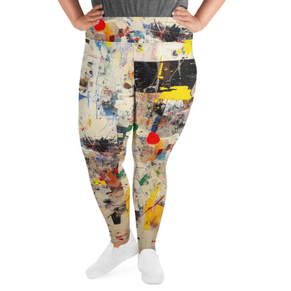 DMV 0100 Avant Garde All-Over Print Plus Size Leggings