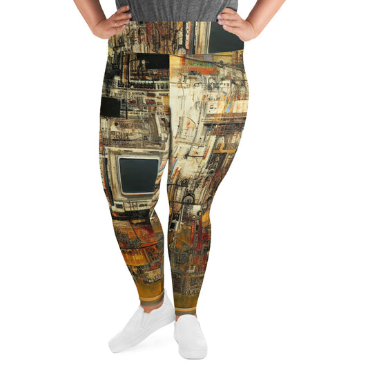 DMV 0120 Avant Garde All-Over Print Plus Size Leggings