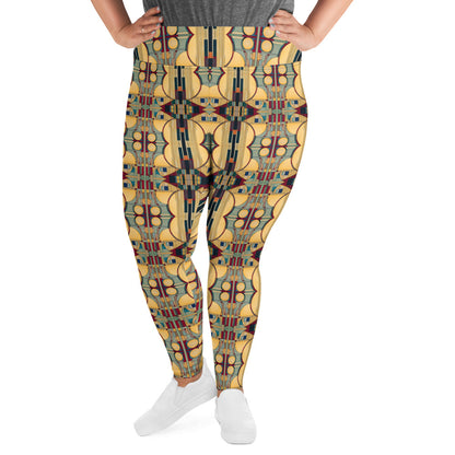 DMV 0224 Geo Boho All-Over Print Plus Size Leggings