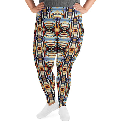 DMV 0104 Conceptual Artsy All-Over Print Plus Size Leggings