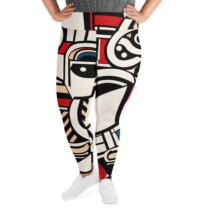 DMV 0226 Boho All-Over Print Plus Size Leggings