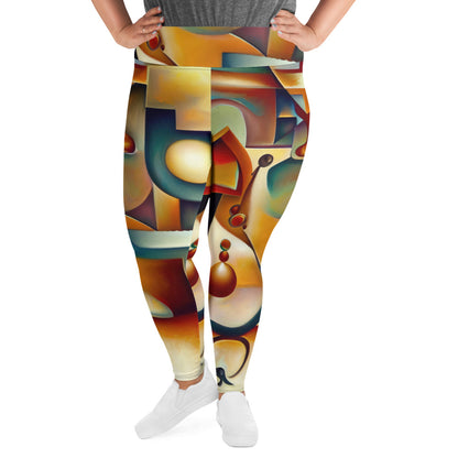 DMV 0143 Retro Art All-Over Print Plus Size Leggings