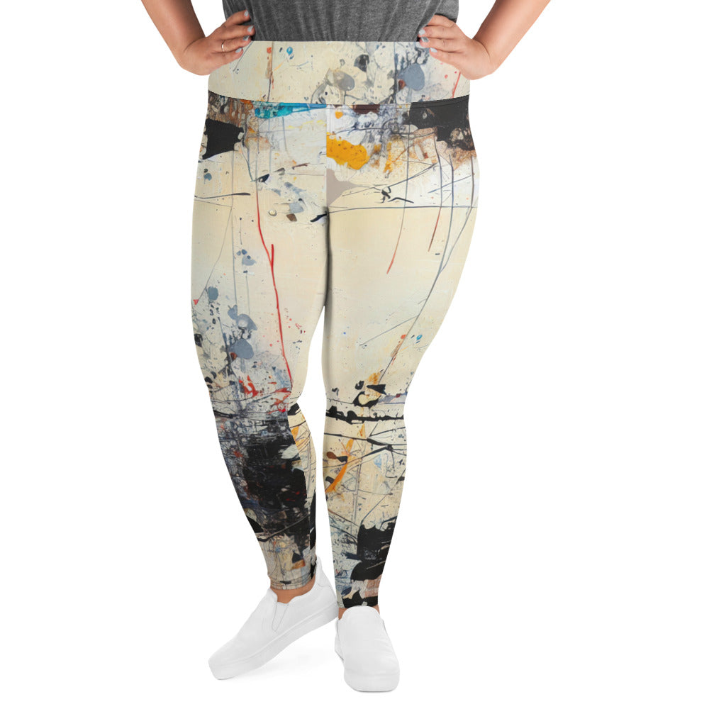 DMV 0145 Avant Garde All-Over Print Plus Size Leggings