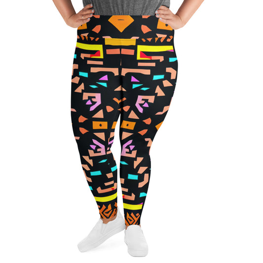 DMV 0147 Boho All-Over Print Plus Size Leggings