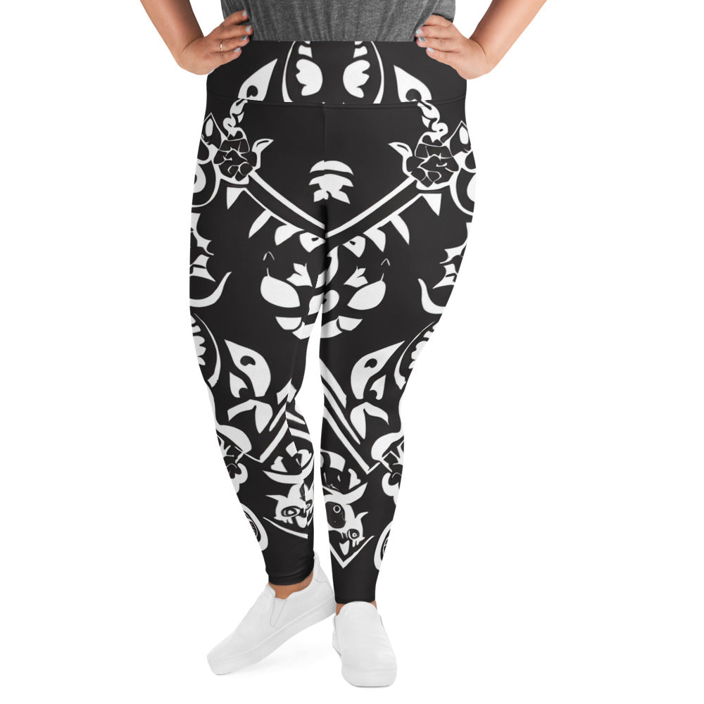 DMV 0140 Boho All-Over Print Plus Size Leggings