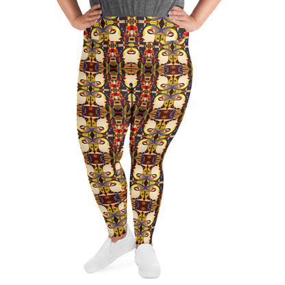 DMV 0176 Chic Boho All-Over Print Plus Size Leggings