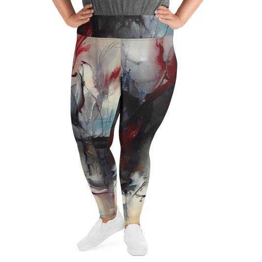 DMV 0171 Avant Garde All-Over Print Plus Size Leggings