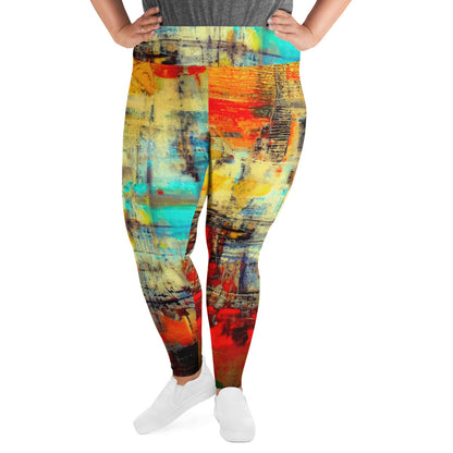 DMV 0279 Avant Garde All-Over Print Plus Size Leggings