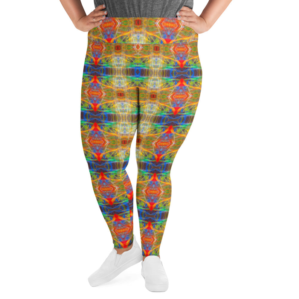 DMV 0191 Avant Garde Artsy All-Over Print Plus Size Leggings