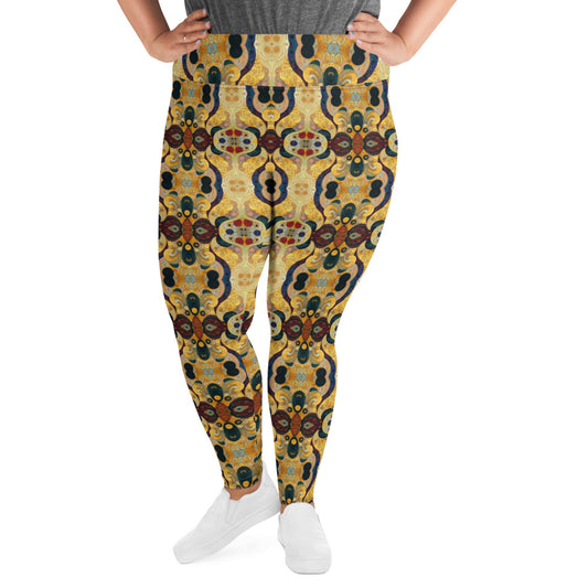 DMV 0407 Chic Boho All-Over Print Plus Size Leggings