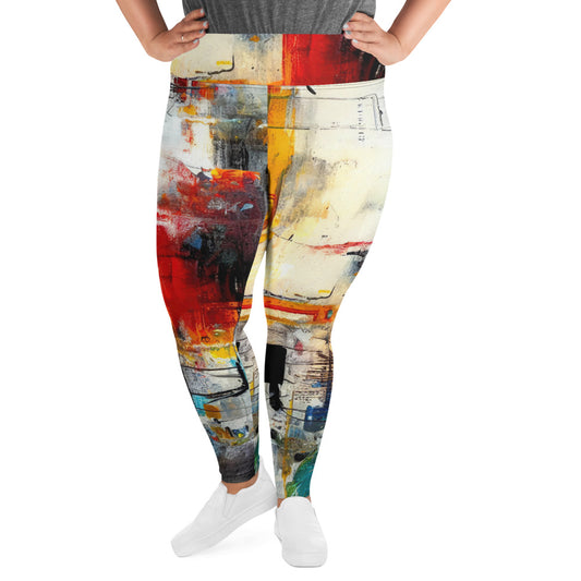 DMV 0263 Avant Garde All-Over Print Plus Size Leggings