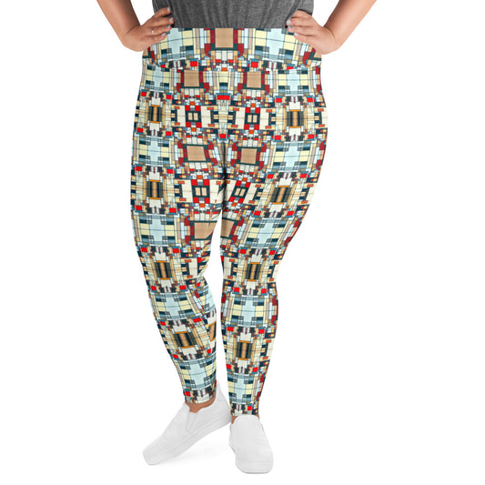 DMV 0184 Geo Boho All-Over Print Plus Size Leggings