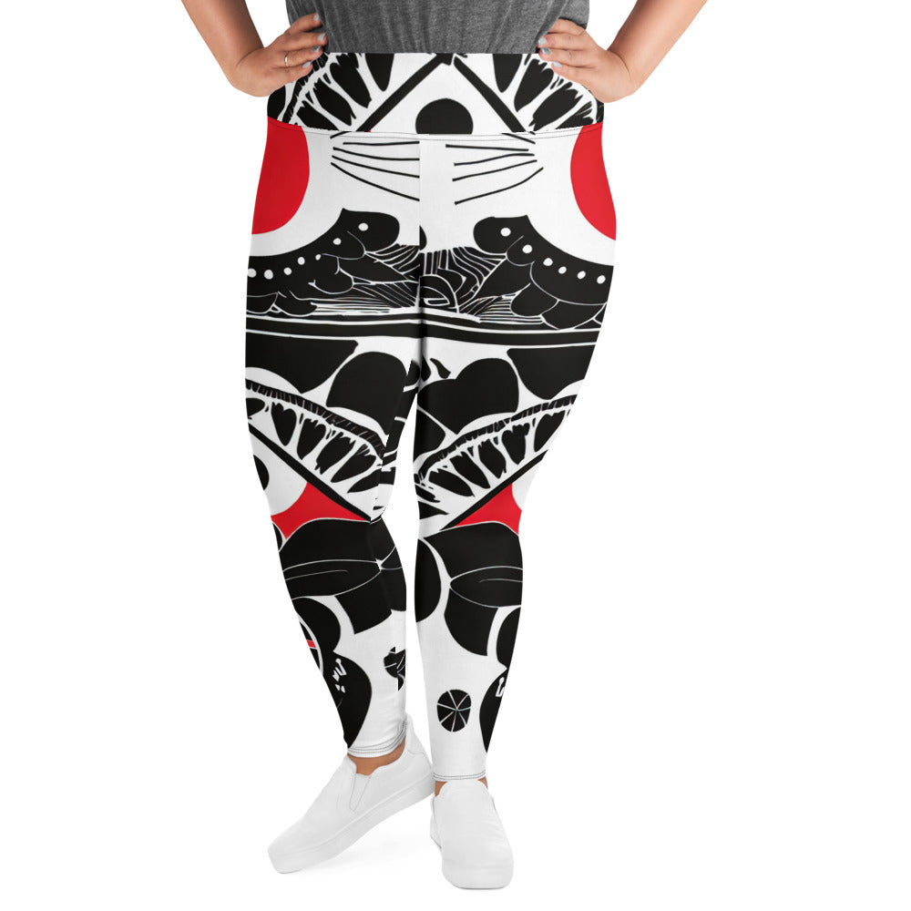 DMV 0294 Boho All-Over Print Plus Size Leggings