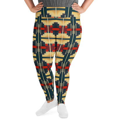 DMV 0186 Geo Boho All-Over Print Plus Size Leggings