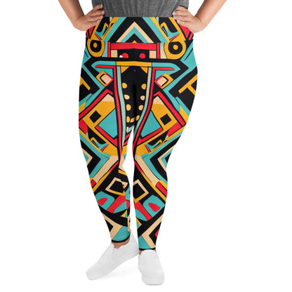 DMV 0155 Boho All-Over Print Plus Size Leggings