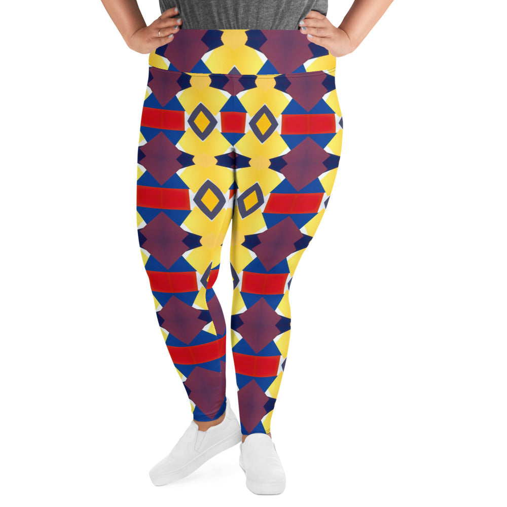 DMV 0418 Classic Boho All-Over Print Plus Size Leggings