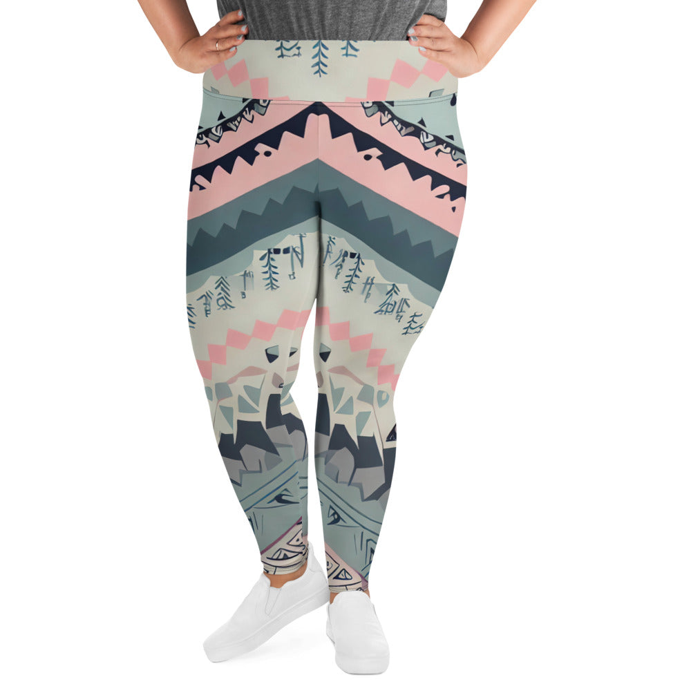 DMV 0306 Boho All-Over Print Plus Size Leggings