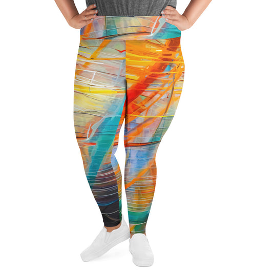 DMV 1346 Avant Garde All-Over Print Plus Size Leggings