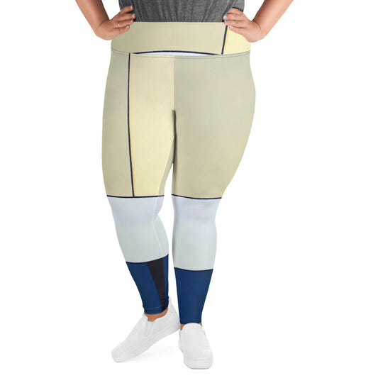 DMV 1347 Avant Garde All-Over Print Plus Size Leggings