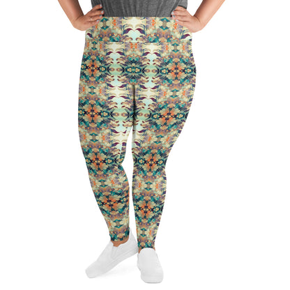 DMV 0408 Chic Boho All-Over Print Plus Size Leggings