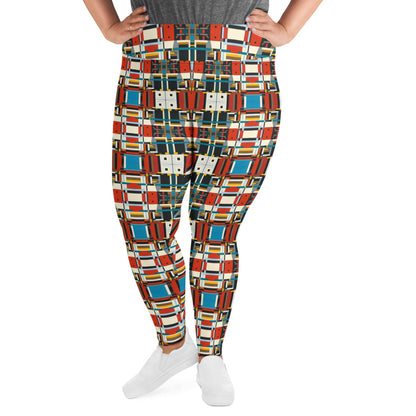 DMV 0410 Geo Boho All-Over Print Plus Size Leggings