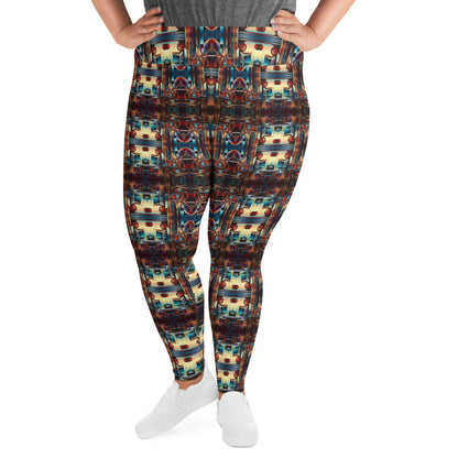 DMV 0188 Conceptual Artsy All-Over Print Plus Size Leggings