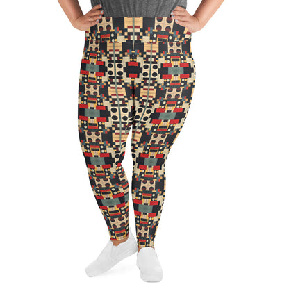 DMV 0510 Geo Boho All-Over Print Plus Size Leggings