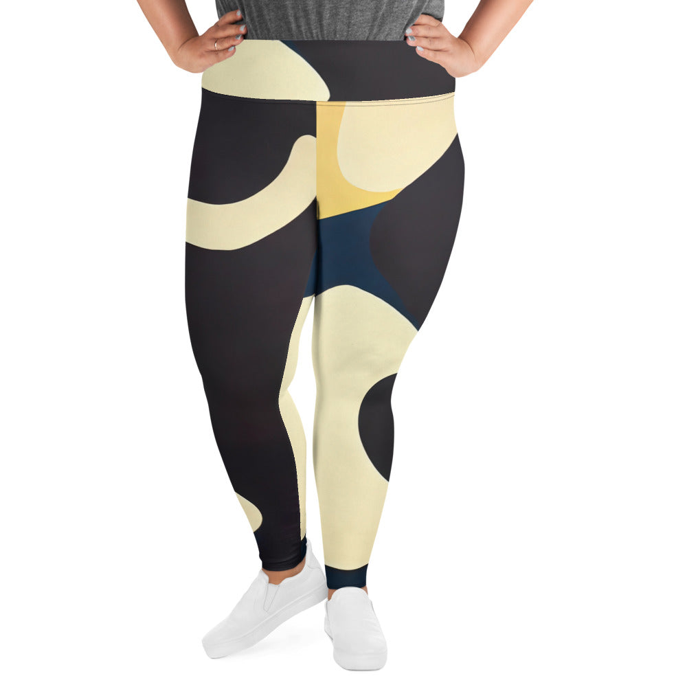 DMV 0421 Retro Art All-Over Print Plus Size Leggings