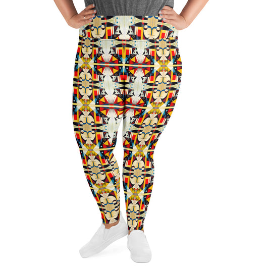 DMV 0517 Chic Boho All-Over Print Plus Size Leggings