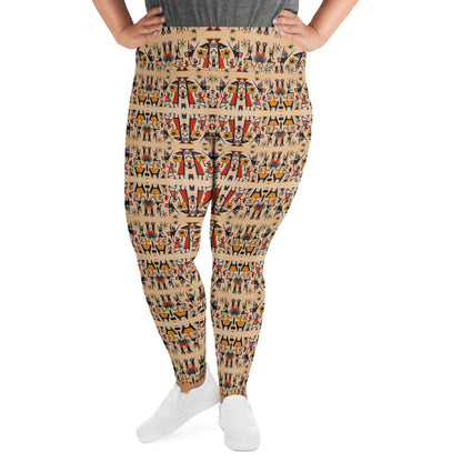 DMV 0509 Classic Boho All-Over Print Plus Size Leggings