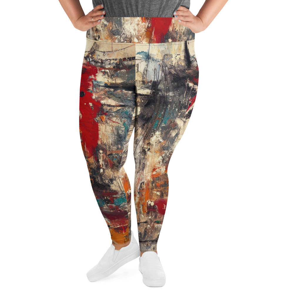 DMV 0848 Avant Garde All-Over Print Plus Size Leggings