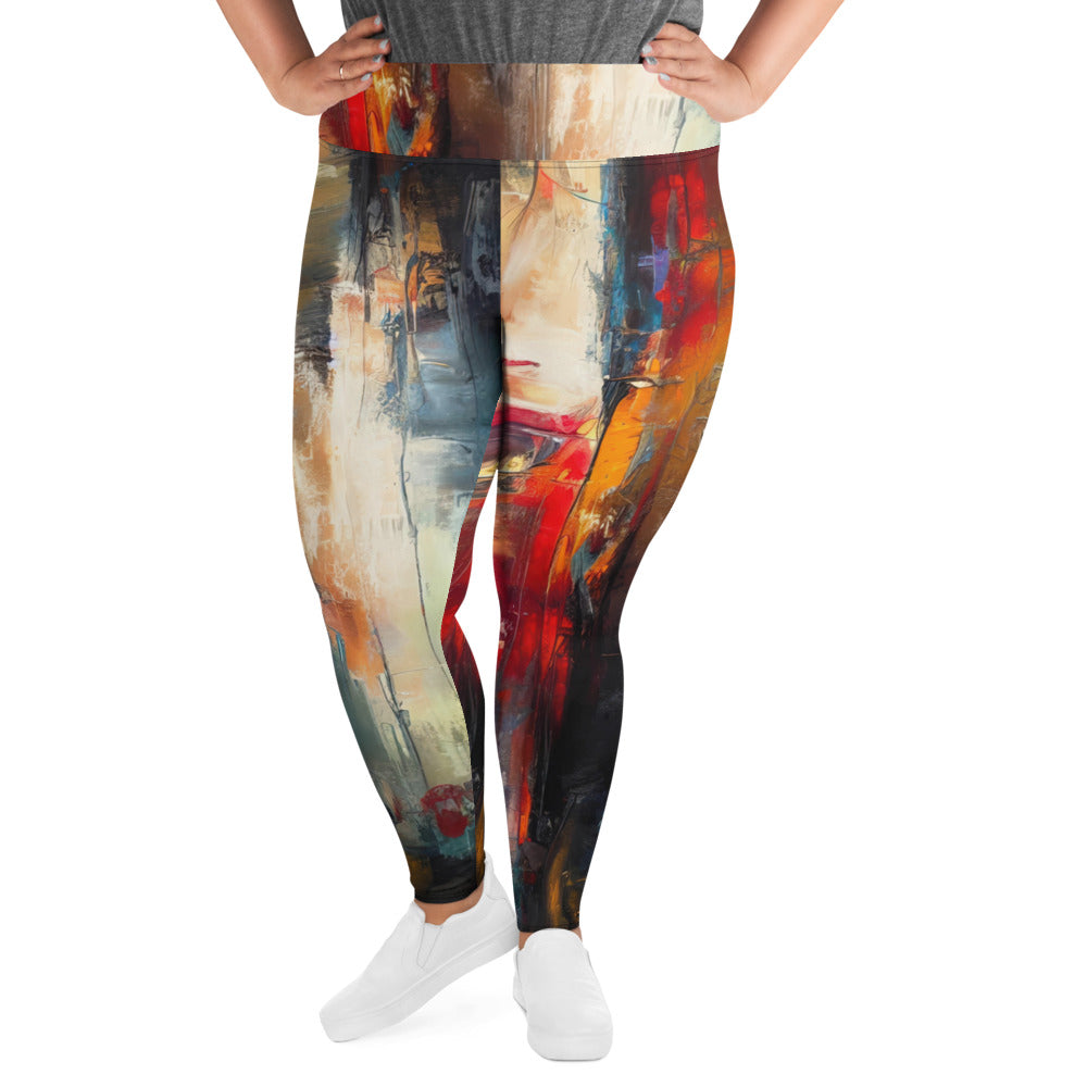 DMV 1180 Avant Garde All-Over Print Plus Size Leggings