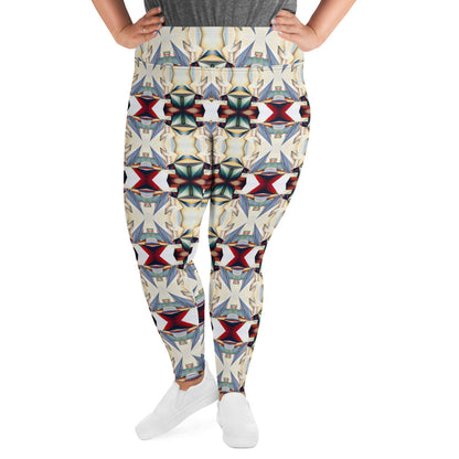 DMV 0464 Geo Boho All-Over Print Plus Size Leggings