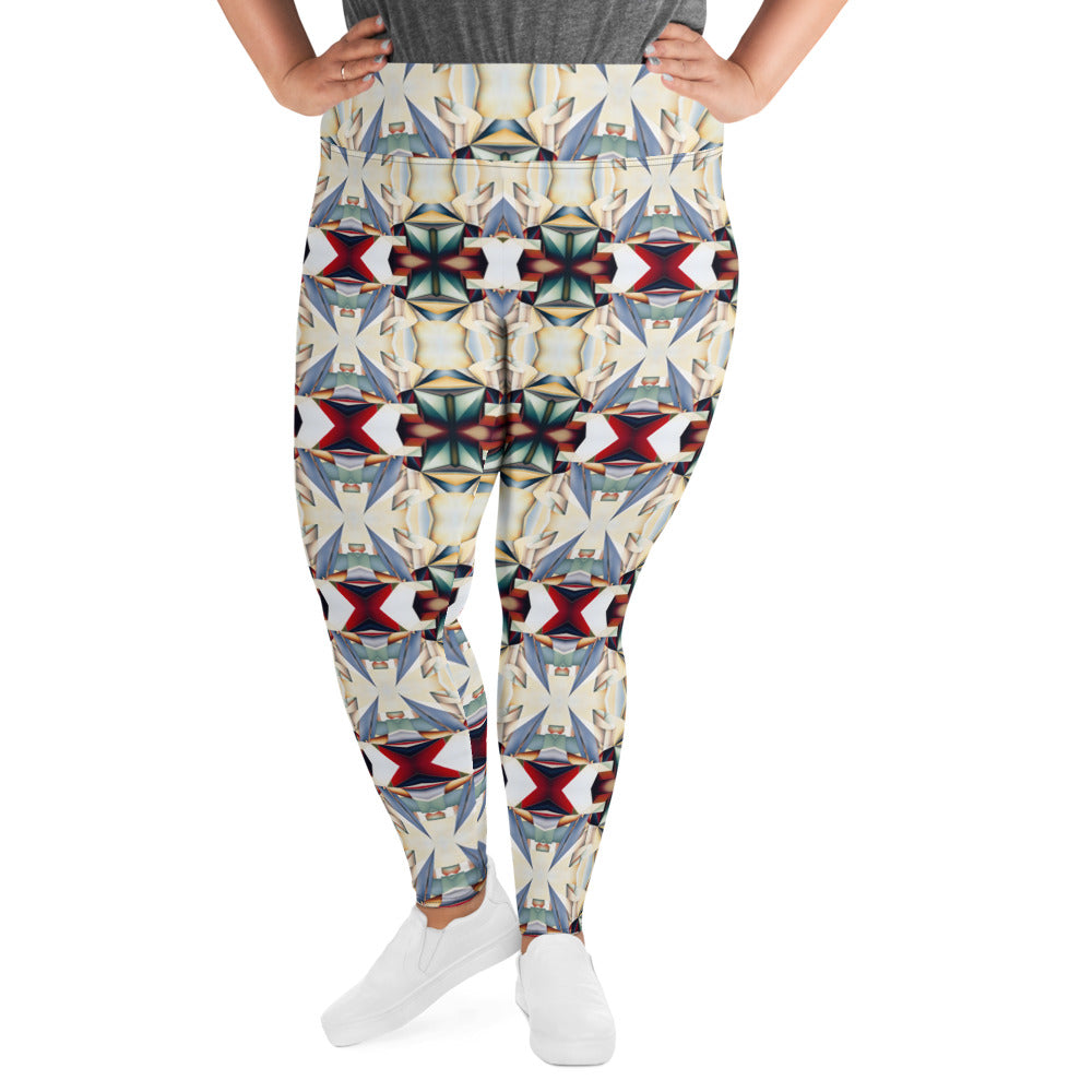 DMV 0464 Geo Boho All-Over Print Plus Size Leggings