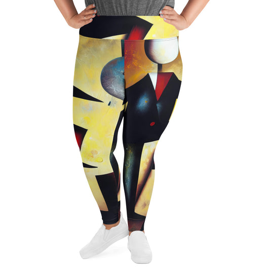 DMV 2040 Retro Art All-Over Print Plus Size Leggings