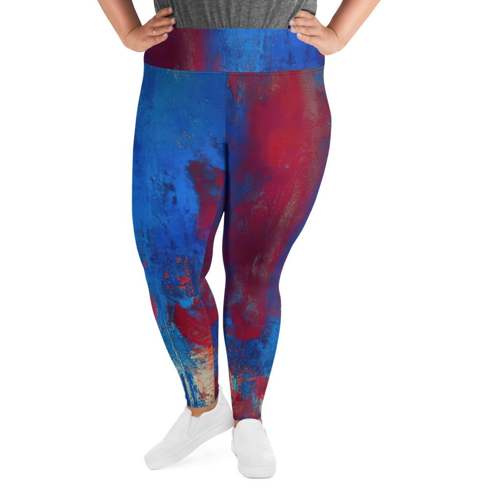 DMV 1514 Avant Garde All-Over Print Plus Size Leggings