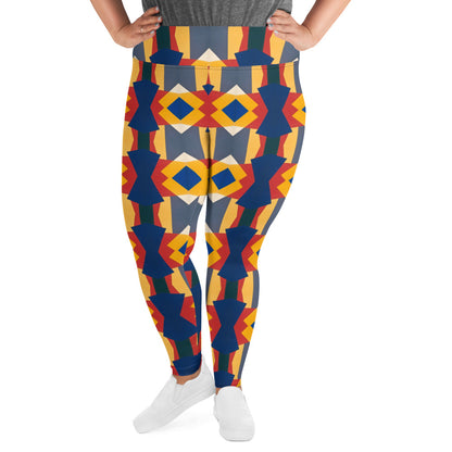 DMV 1096 Classic Boho All-Over Print Plus Size Leggings