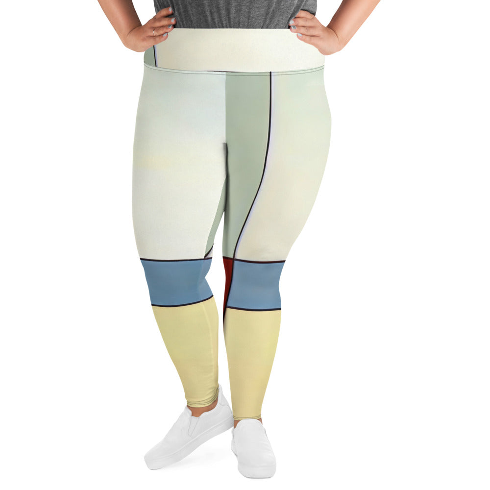 DMV 0617 Avant Garde All-Over Print Plus Size Leggings