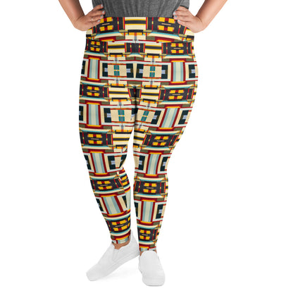 DMV 1139 Geo Boho All-Over Print Plus Size Leggings