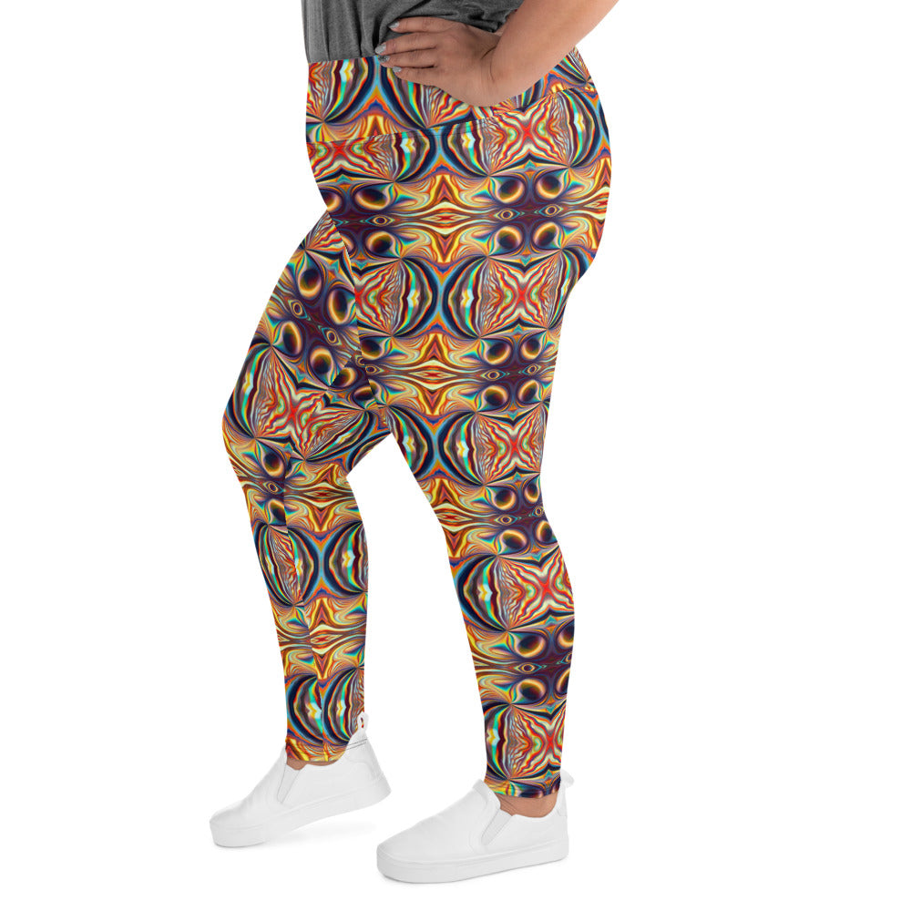 DMV 0027 Psy Artsy All-Over Print Plus Size Leggings